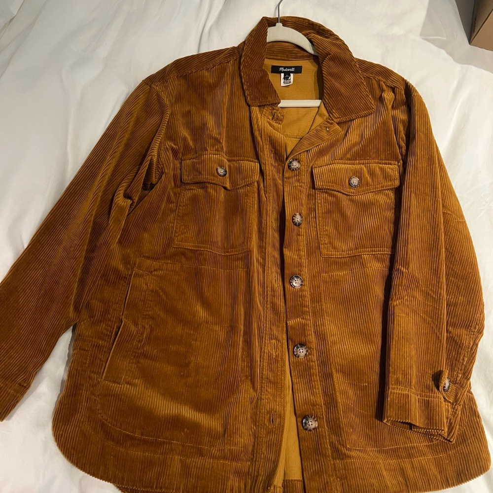 Madewell Corduroy Shirt Jacket in Camel / Rust Womens Medium - Picture 1 of 12